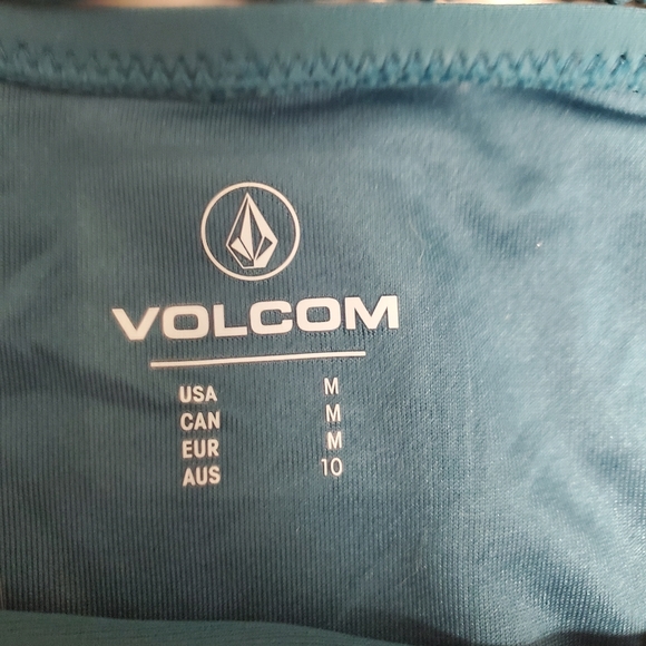 NWOT VOLCOM BIKINI IN TEAL BRAZILIAN CUT L/M - Picture 6 of 6